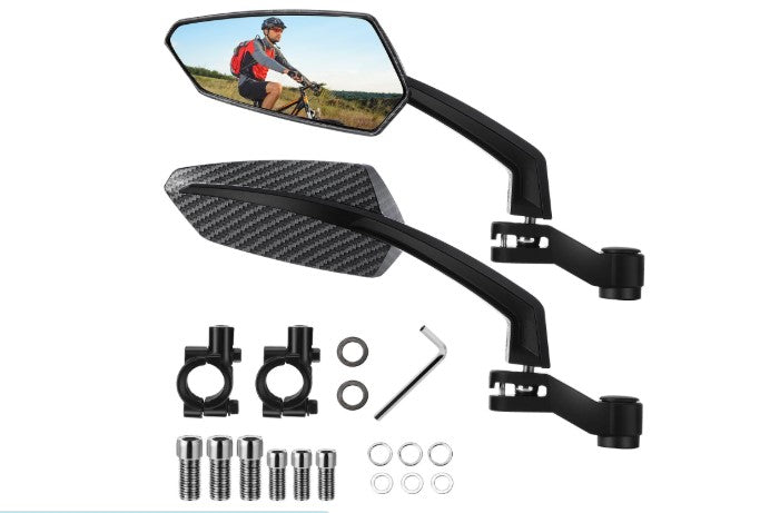 Hestya 1 Pair Handlebar Bike Mirrors, 360° Adjustable for Ebike